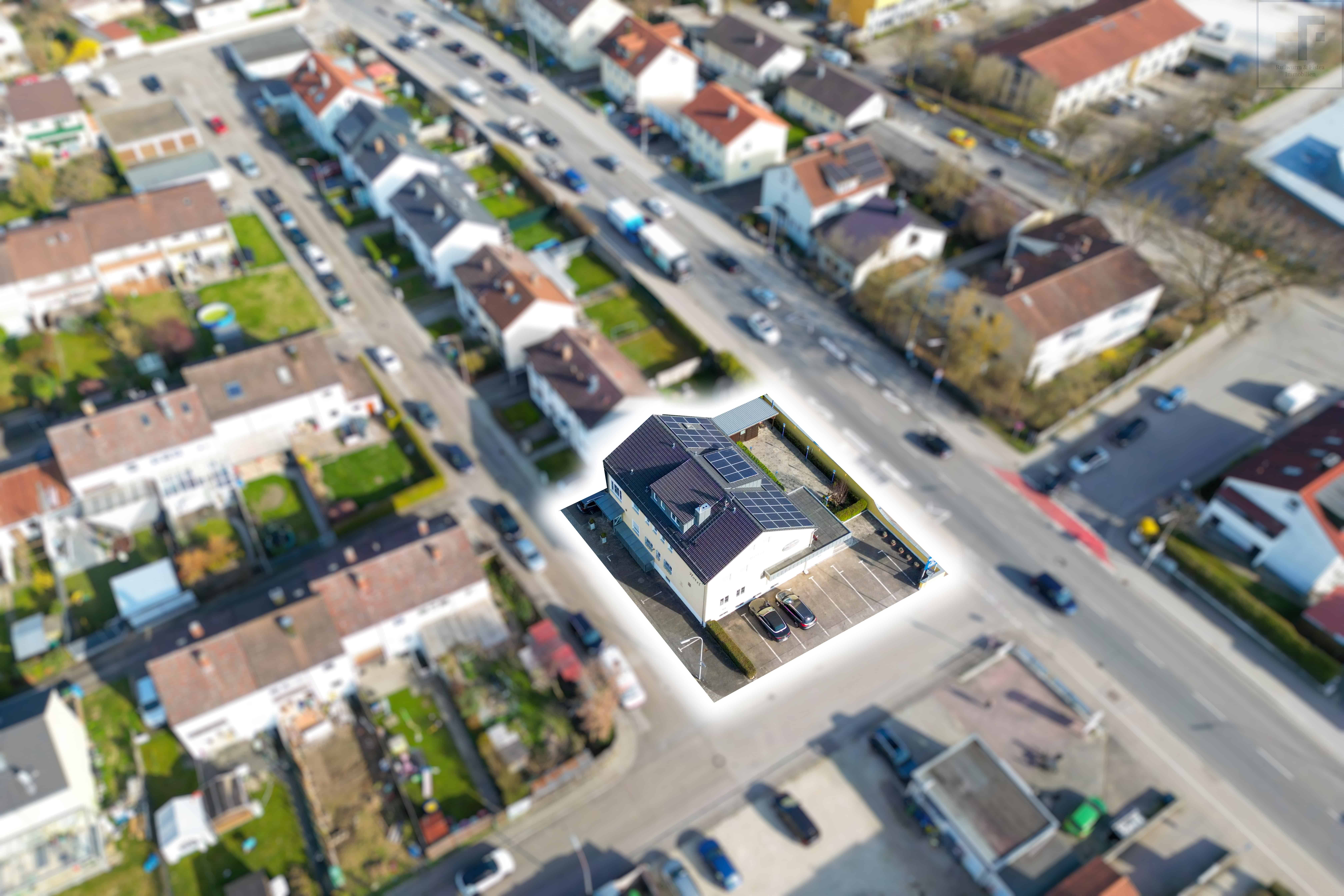 Hotel Hecht Ingolstadt – Luftbild mit Grundstück