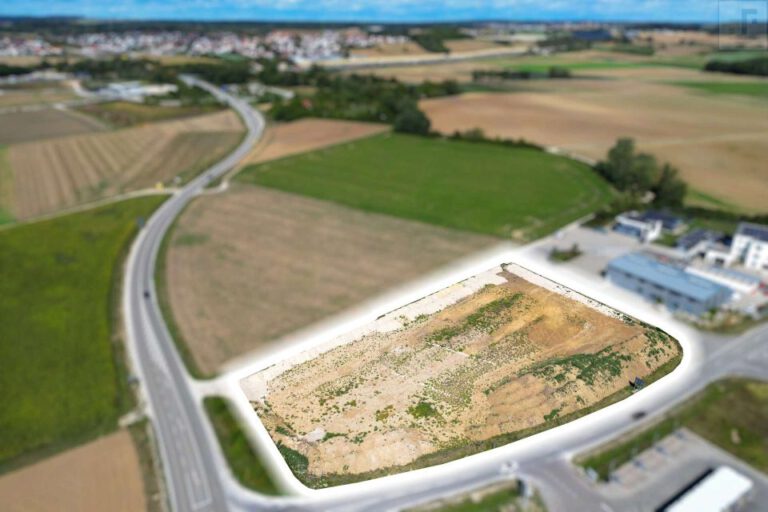 Gewerbegrundstück Ruppertswies Kösching – Eingangslage an der Zufahrtsstraße